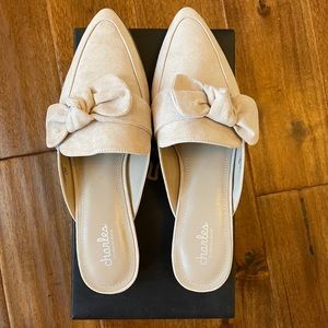 Women size 10 slip on mules Charles David Nude